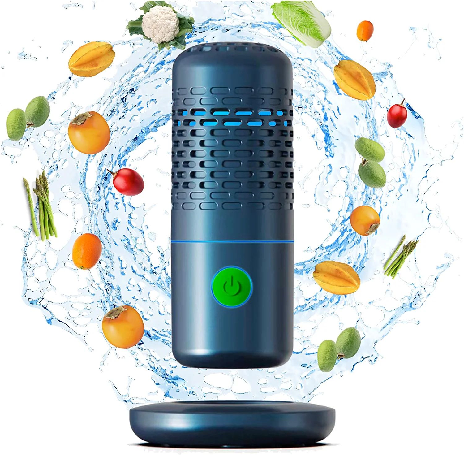 Fruit and Vegetable Washing Machine;  Mini Food Purifier Portable Fruit Vegetable Washing Machine USB Wireless Food Purifier for Cleaning Fruits and Vegetables;  Rice;  Meat