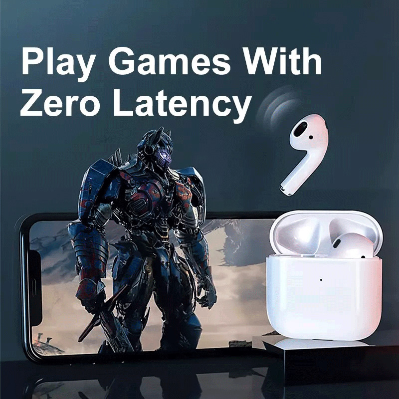 Pro 4 TWS Wireless Headphones Earphone Bluetooth-compatible 5.0 Waterproof Headset with Mic for iPhone Pro4 Earbuds