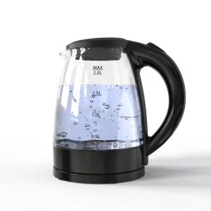Transparent high borosilicate Scarlett glass 1.8L/2.0L LED boiling electric kettle